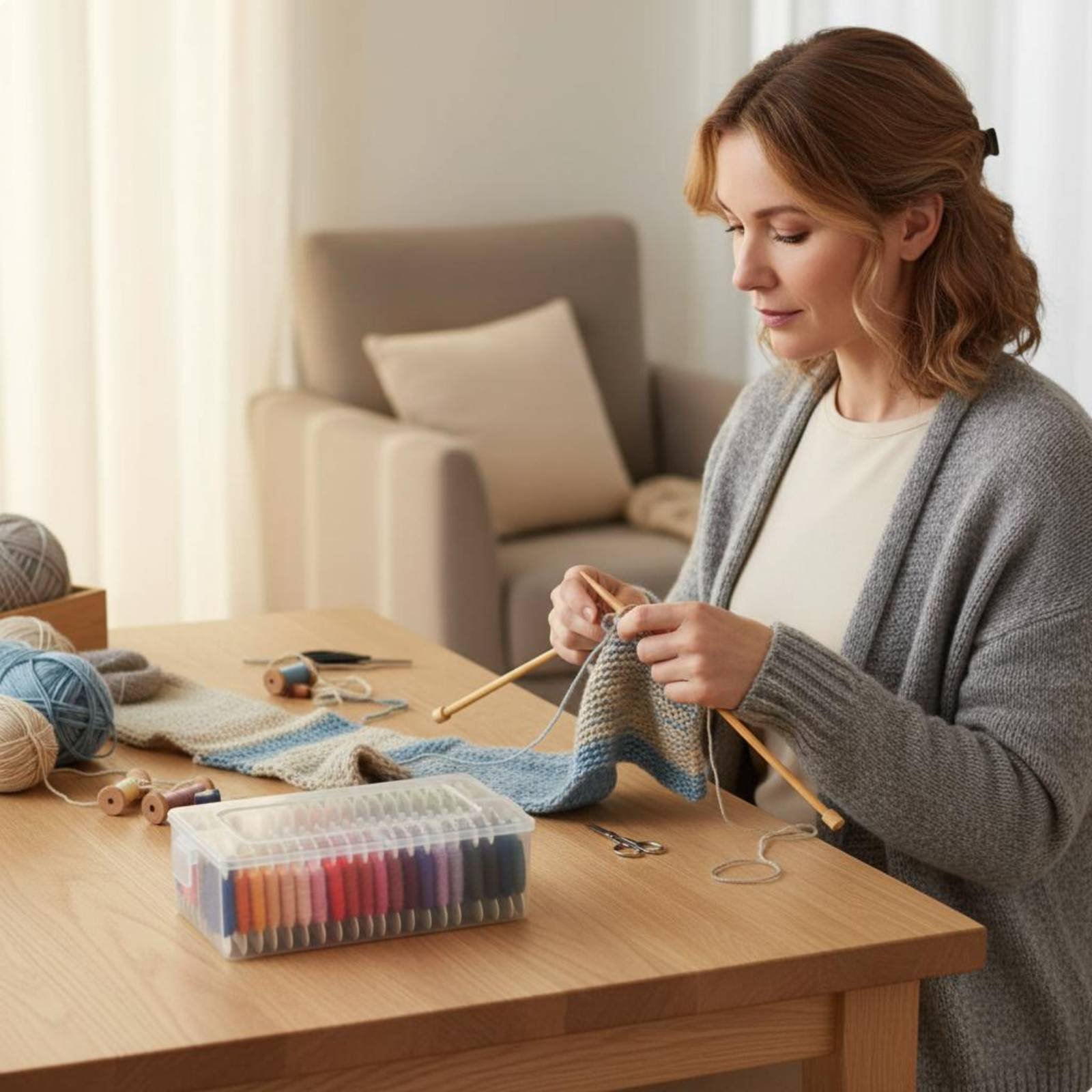 Embroidery Kit Set - مجموعة خيوط التطريز متعددة الألوان، طقم