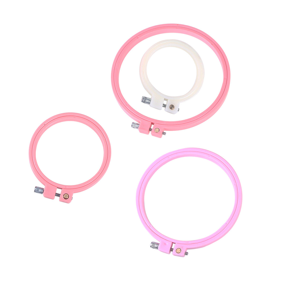 Embroidery Ring Sizes - 4 قطع من حلقات التطريز البلاستيكية
