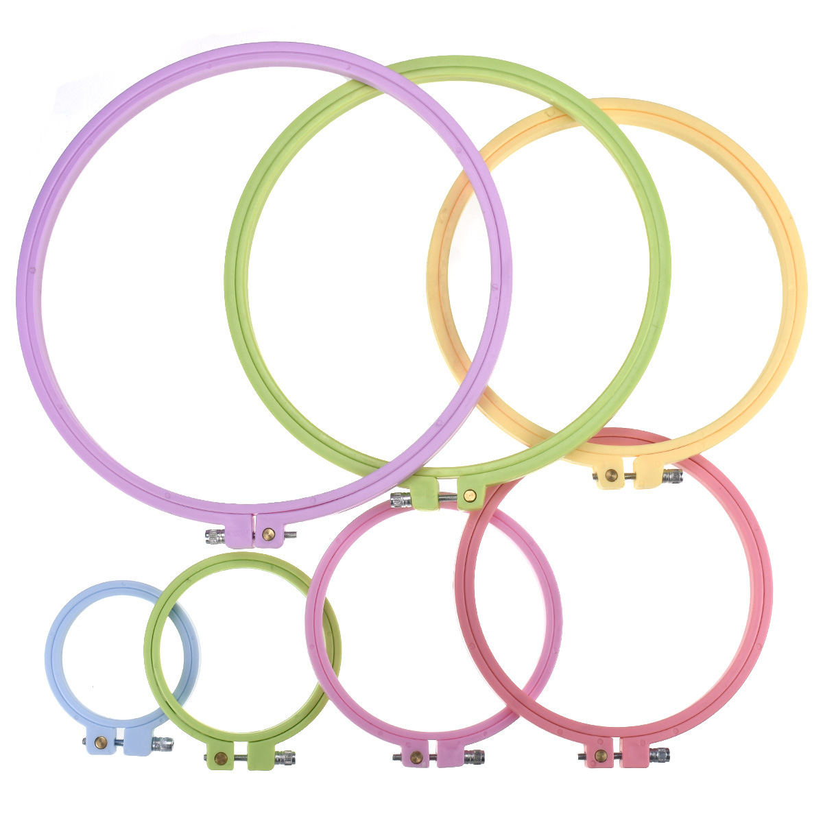 Embroidery Ring Sizes - إطارات تطريز بلاستيكية دائرية متعددة الأحجام