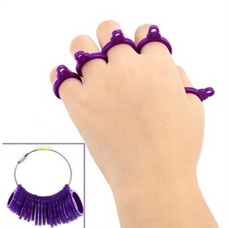 Embroidery Ring Sizes - أداة قياس حجم الخاتم البلاستيكية قابلة