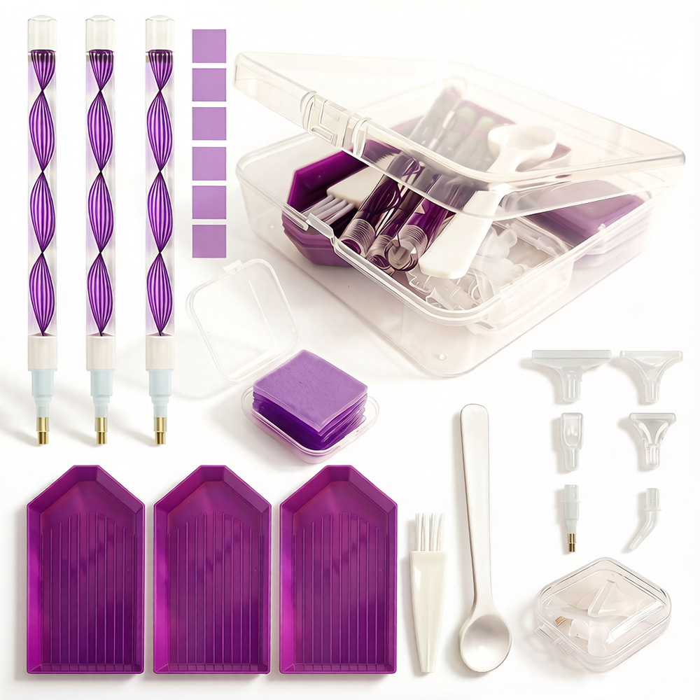 طقم أدوات الرسم بالألماس DIY م - مراجعة Embroidery Kit Set وسعره