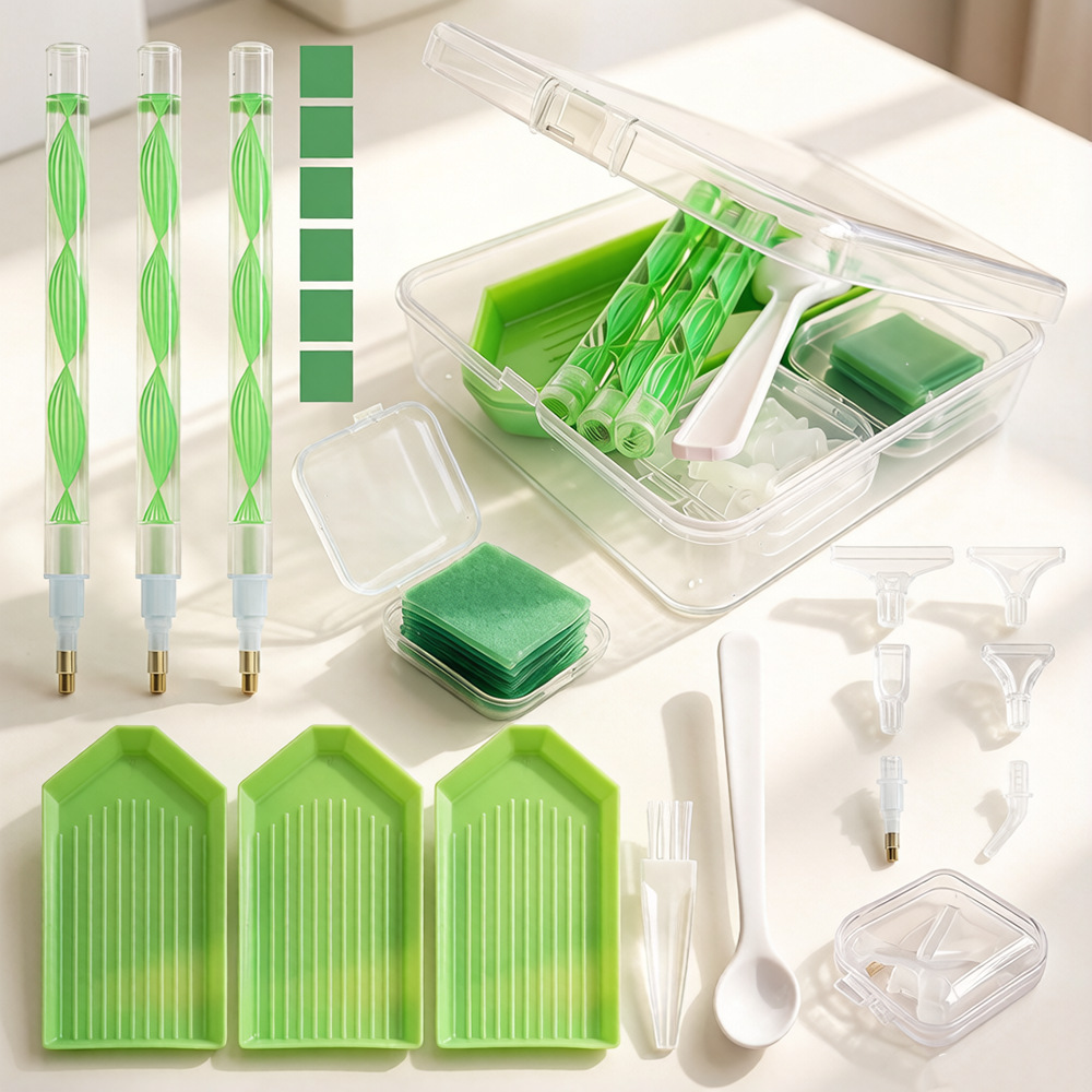 طقم أدوات الرسم بالألماس DIY م - مراجعة Embroidery Kit Set وسعره