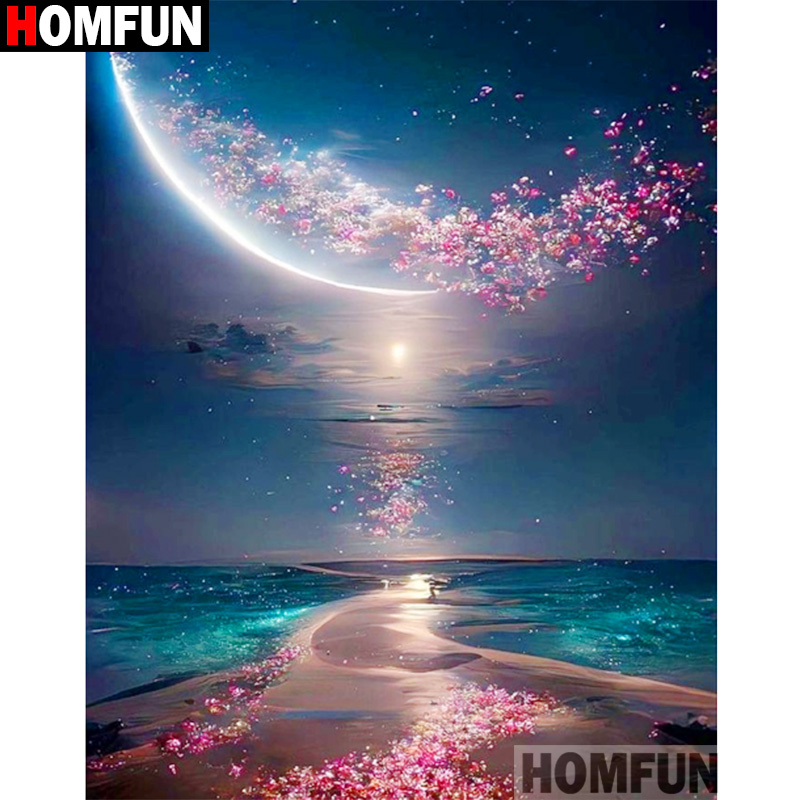 HOMFUN 5D الماس نمط حجر الراين - مراجعة Embroidery Roll Pattern وسعره