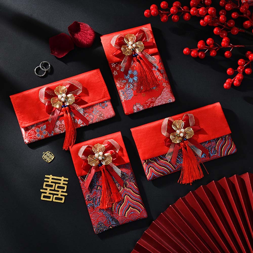 مظروف هونغ باو أحمر من قماش ال - مراجعة Embroidery Red وسعره