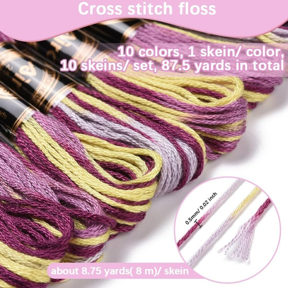 6 السواحل الأرجواني متنوعة الت - مراجعة Embroidery Kit Set وسعره
