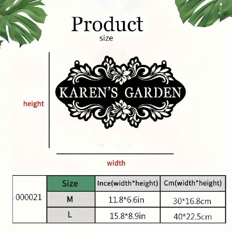 لافتة فنية معدنية مخصصة بالاسم - مراجعة Embroidery Garden وسعره