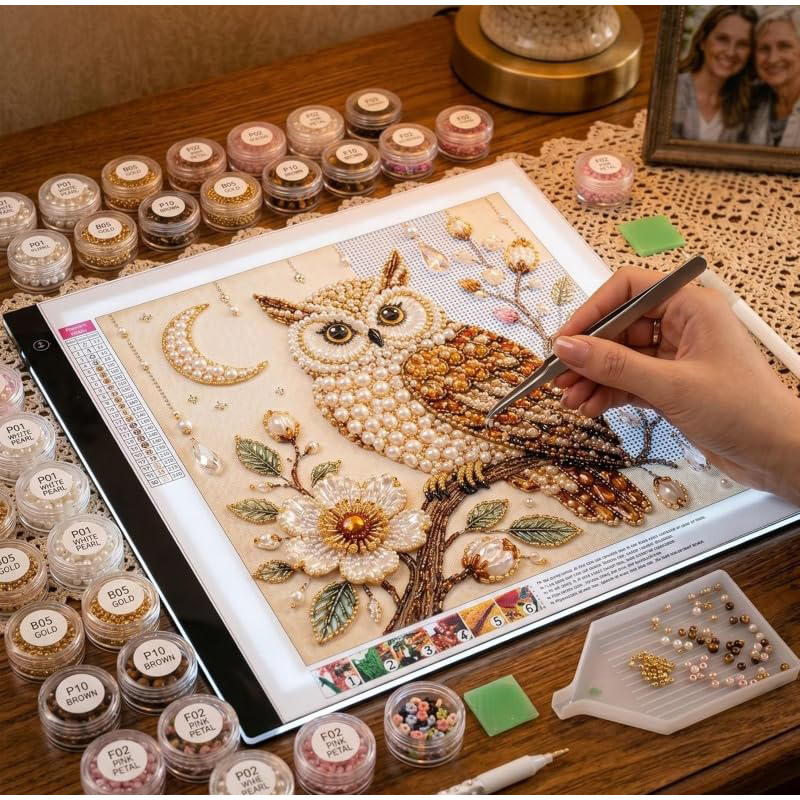 طقم فن تطريز الخرز واللؤلؤ على - مراجعة Embroidery Kit Set وسعره