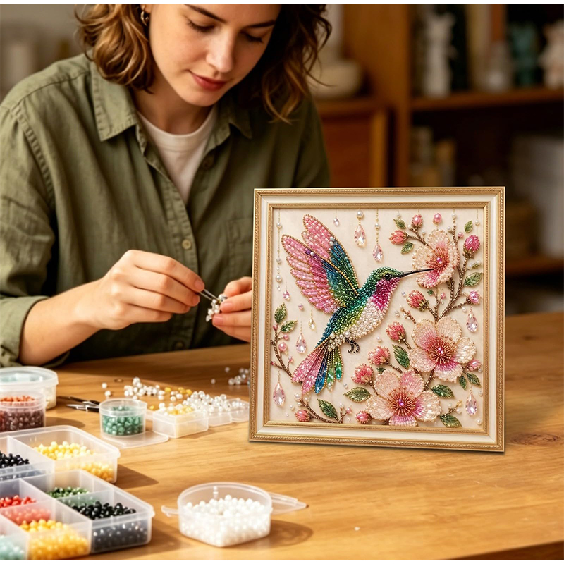 طقم فن تطريز الخرز واللؤلؤ على - مراجعة Embroidery Kit Set وسعره