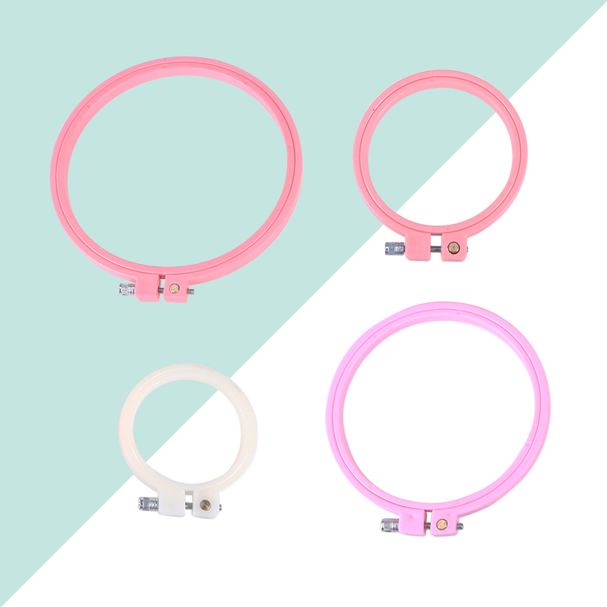 4 قطع من حلقات التطريز البلاست - مراجعة Embroidery Ring Sizes وسعره