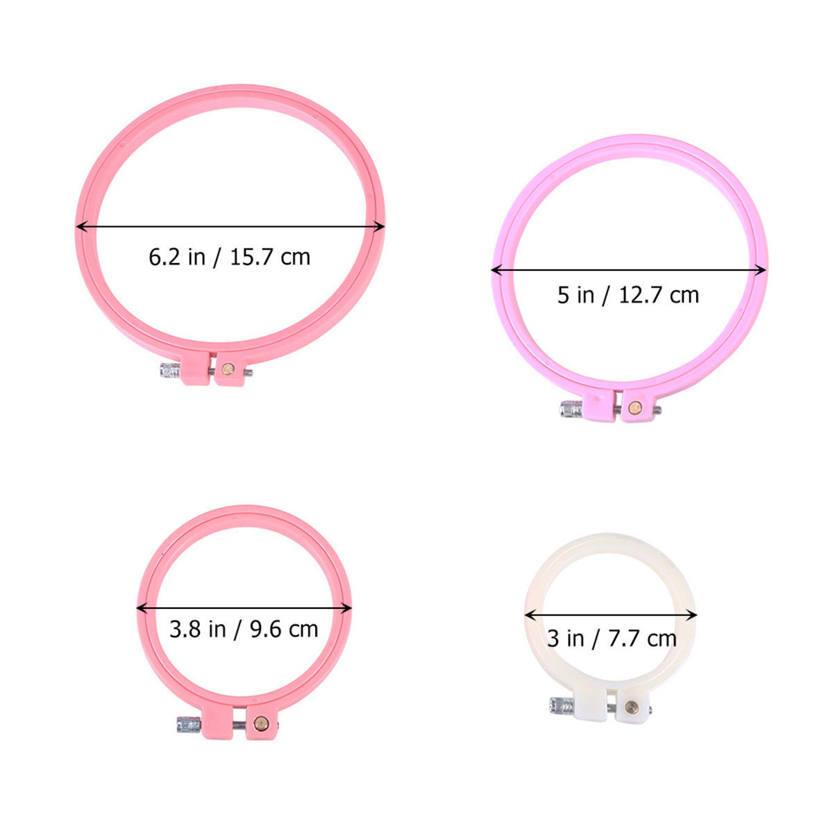 4 قطع من حلقات التطريز البلاست - مراجعة Embroidery Ring Sizes وسعره