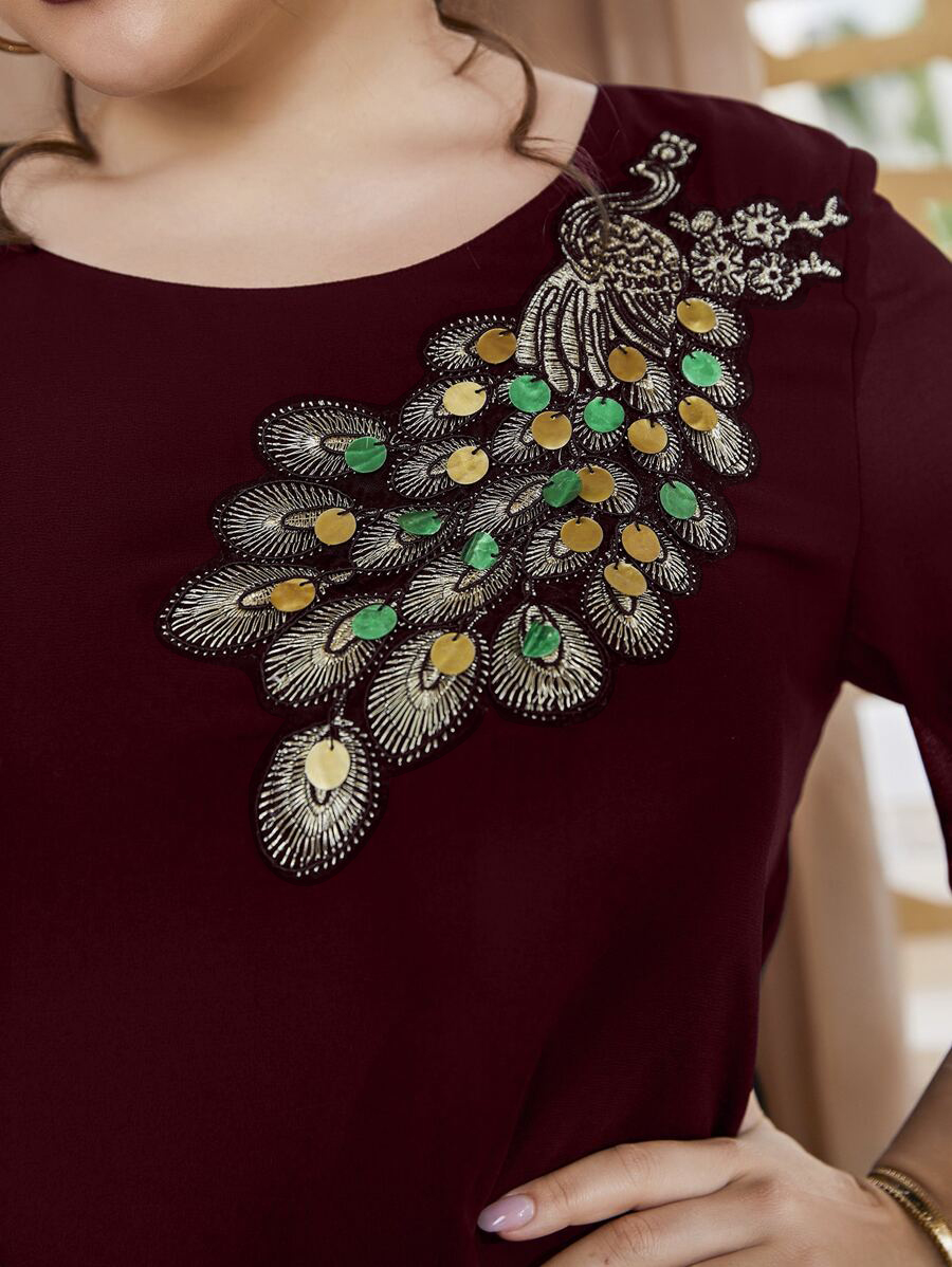 بلوزة طاووس مطرزة للسيدات بمقا - مراجعة Embroidery Blouse وسعره