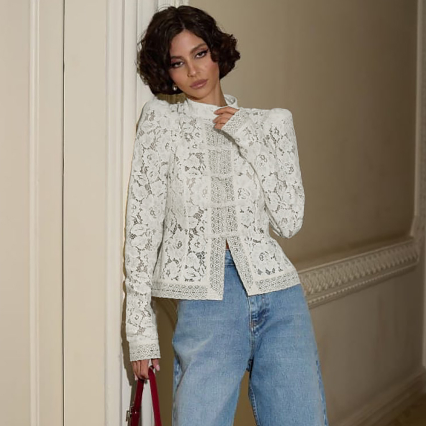 Linad أنيقة التطريز نفخة الأكم - مراجعة Embroidery Blouse وسعره