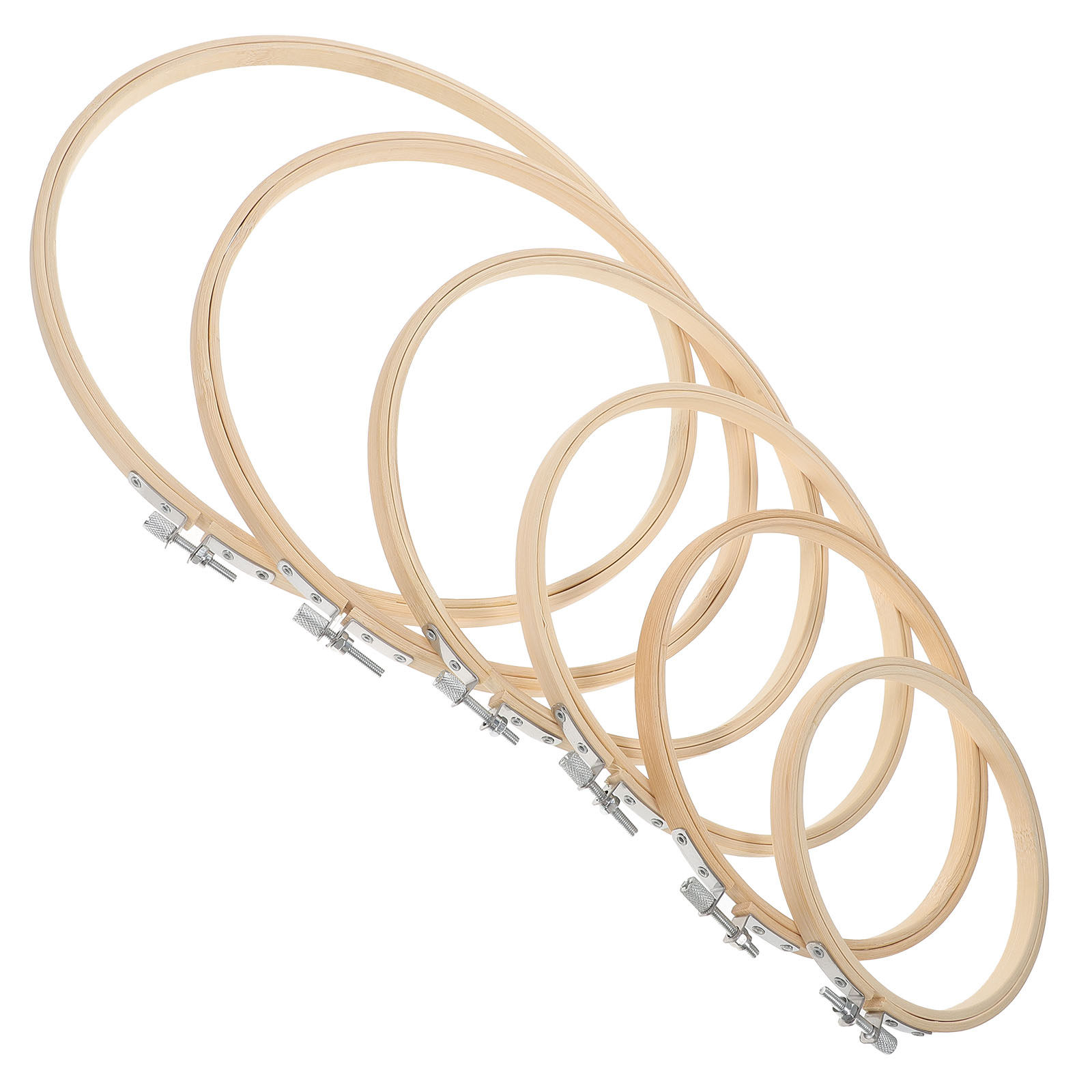 6 قطع من حلقات التطريز الخيزرا - مراجعة Embroidery Ring Sizes وسعره