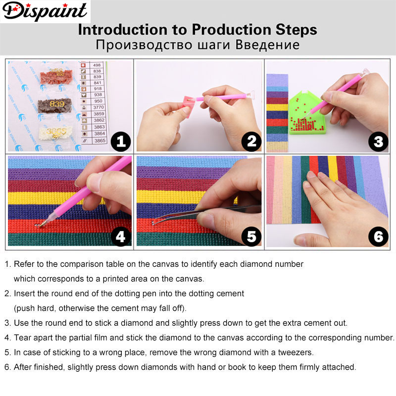 Dispaint كامل الماس التطريز 
