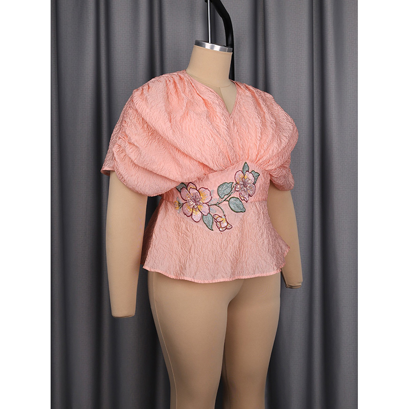 بلوزة سليرجي بمقاسات كبيرة مطر - مراجعة Embroidery Blouse وسعره