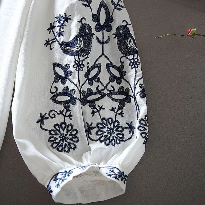 بلوزة نسائية ريترو 2026 بتصميم - مراجعة Embroidery Blouse وسعره