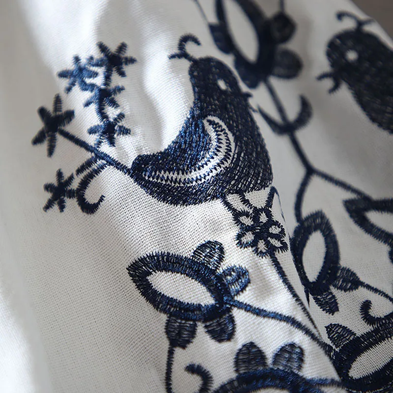 بلوزة نسائية ريترو 2026 بتصميم - مراجعة Embroidery Blouse وسعره