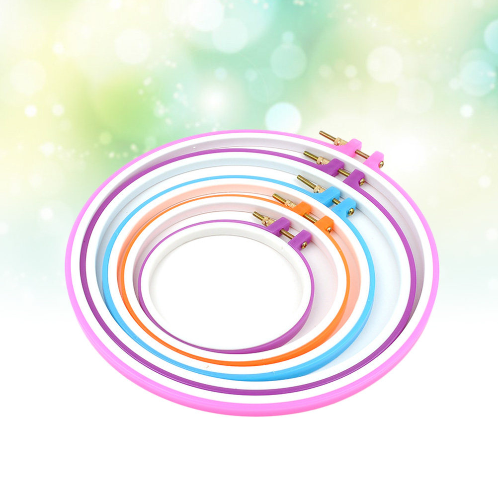 مجموعة من 5 قطع من حلقات التطر - مراجعة Embroidery Ring Sizes وسعره
