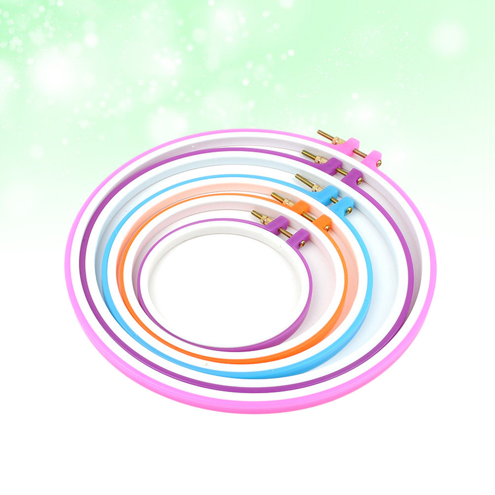 مجموعة من 5 قطع من حلقات التطر - مراجعة Embroidery Ring Sizes وسعره